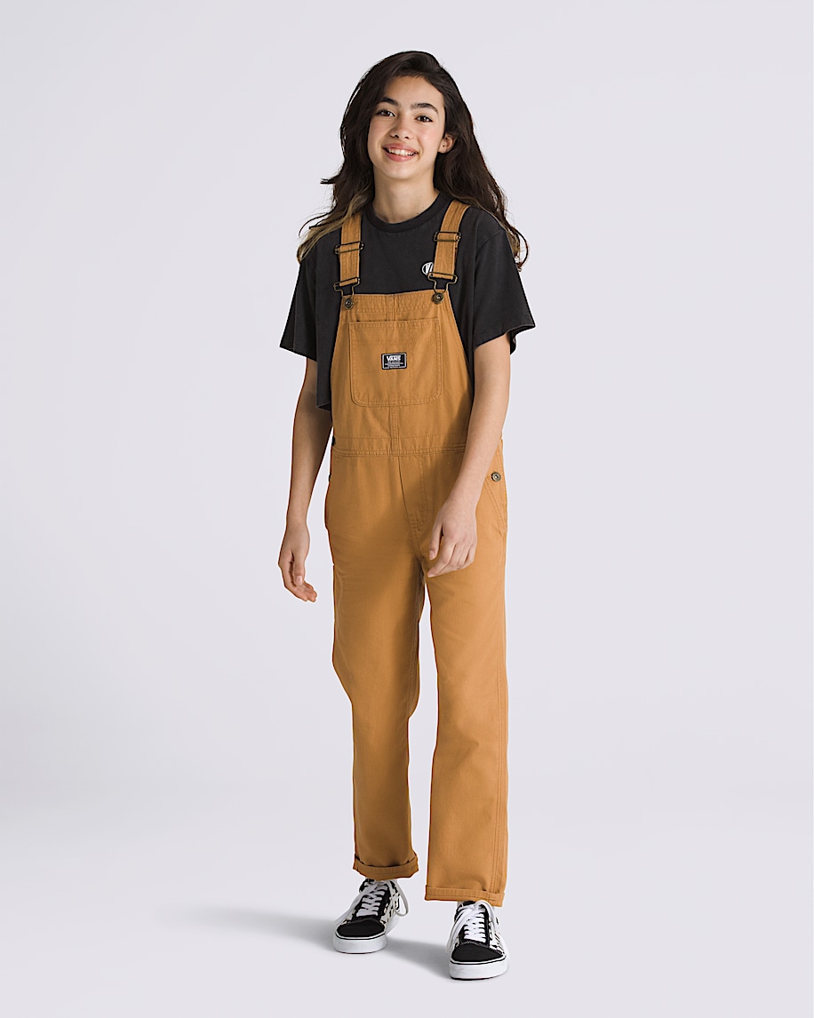 【新作からSALEアイテム等お得な商品満載】 VANS ブラウン コットン オーバーオール パンツ