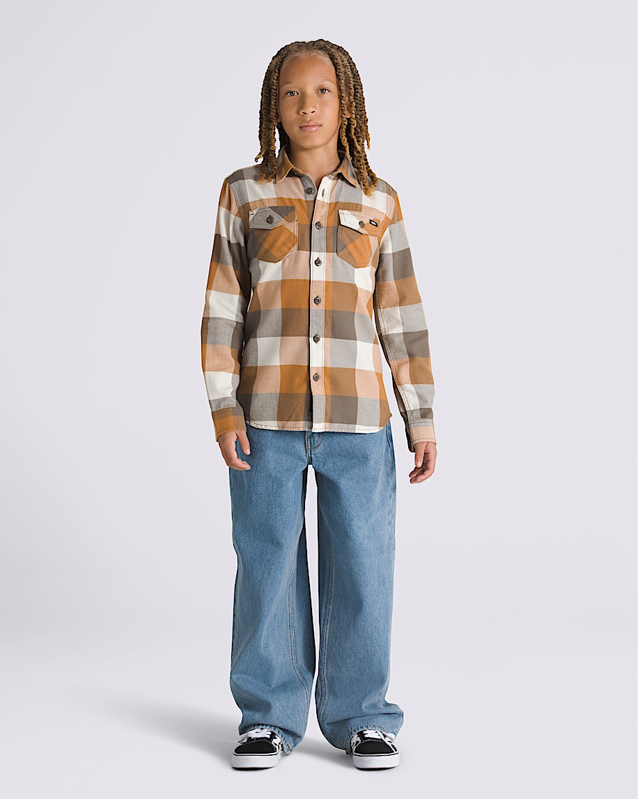 Kids Box Flannel Classic Long Sleeve Woven Shirt - 4