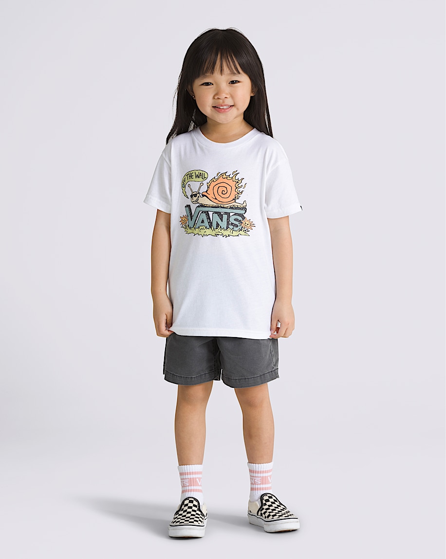 Little Kids Sick Snaily T-Shirt in White | Vans