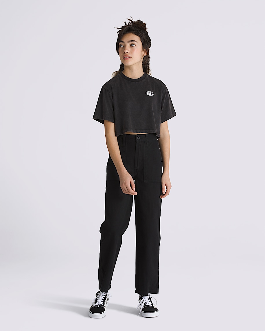 Kids Oval Wash Relaxed Crop T-Shirt - 3