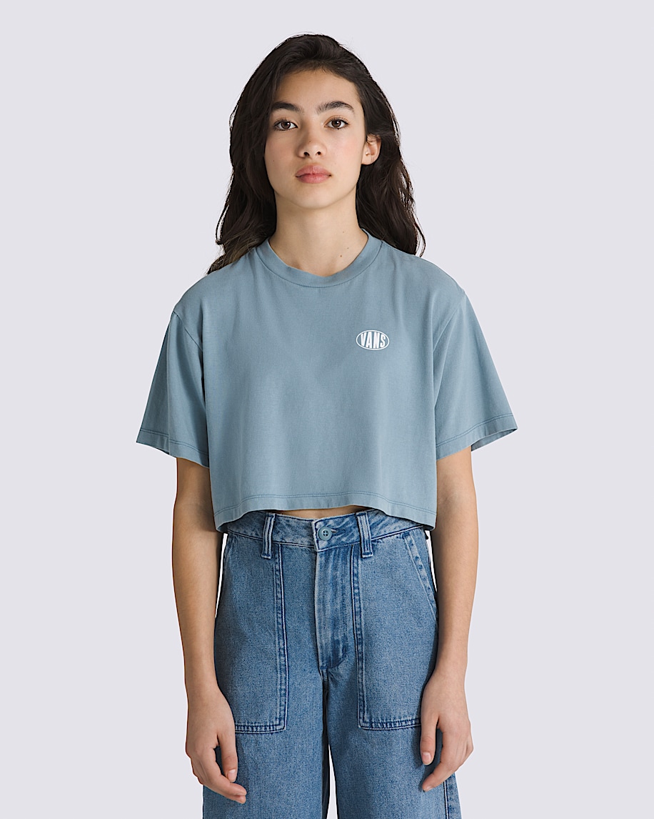 Kids Oval Wash Relaxed Cropped T-Shirt