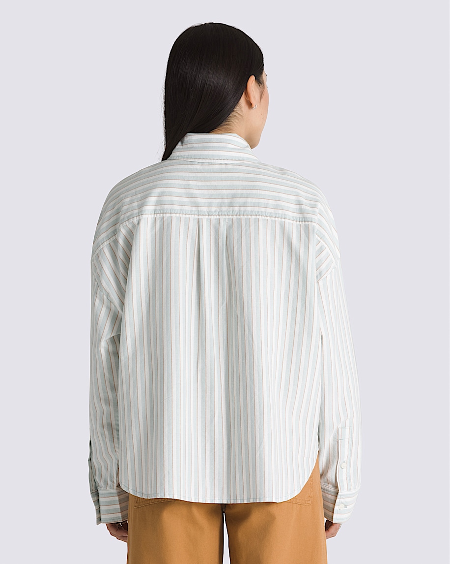 Antica Boxy Long Sleeve Shirt in Mist Blue | Vans