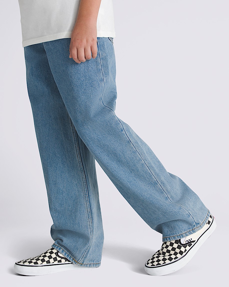 Kids Check-5 Baggy Denim Pants - 5