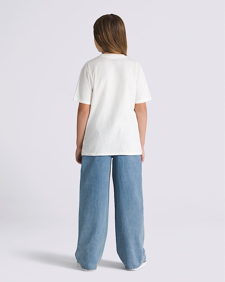 Kids Check-5 Baggy Denim Pants in Stonewash Blue | Vans