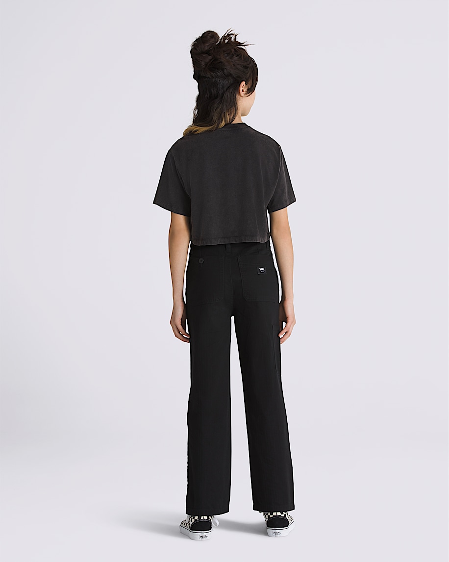 Kids Union Relaxed Carpenter Pants in Black | Vans
