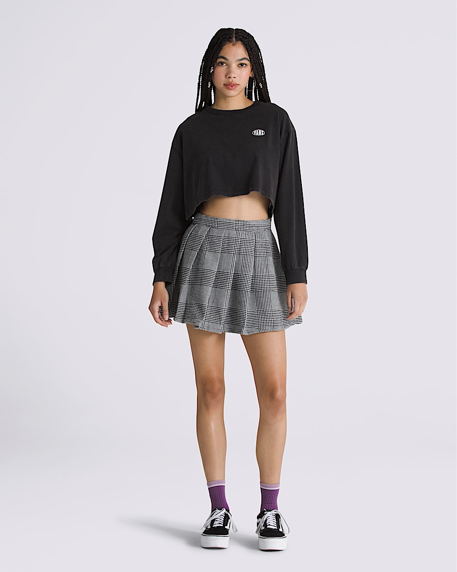 Oval Wash Relaxed Long Sleeve Crop T-Shirt - 2
