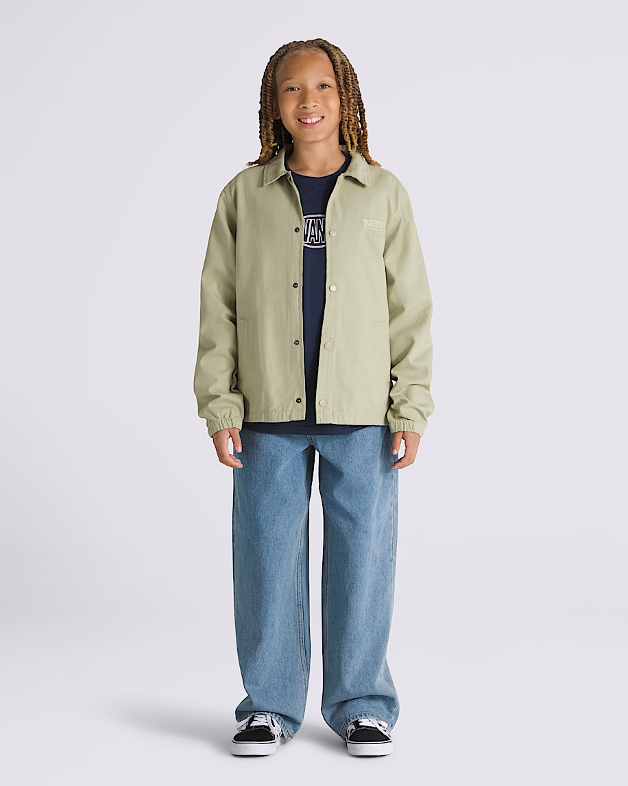 Kids Torrey Canvas Jacket en Elm Tan Beige | Vans CA