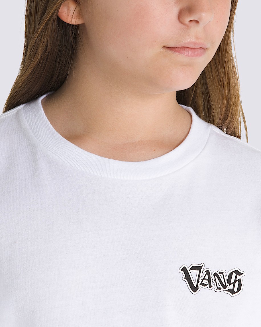 わいわいワイド Kids Bad 2 Bone Long Sleeve T-Shirt in White | Vans