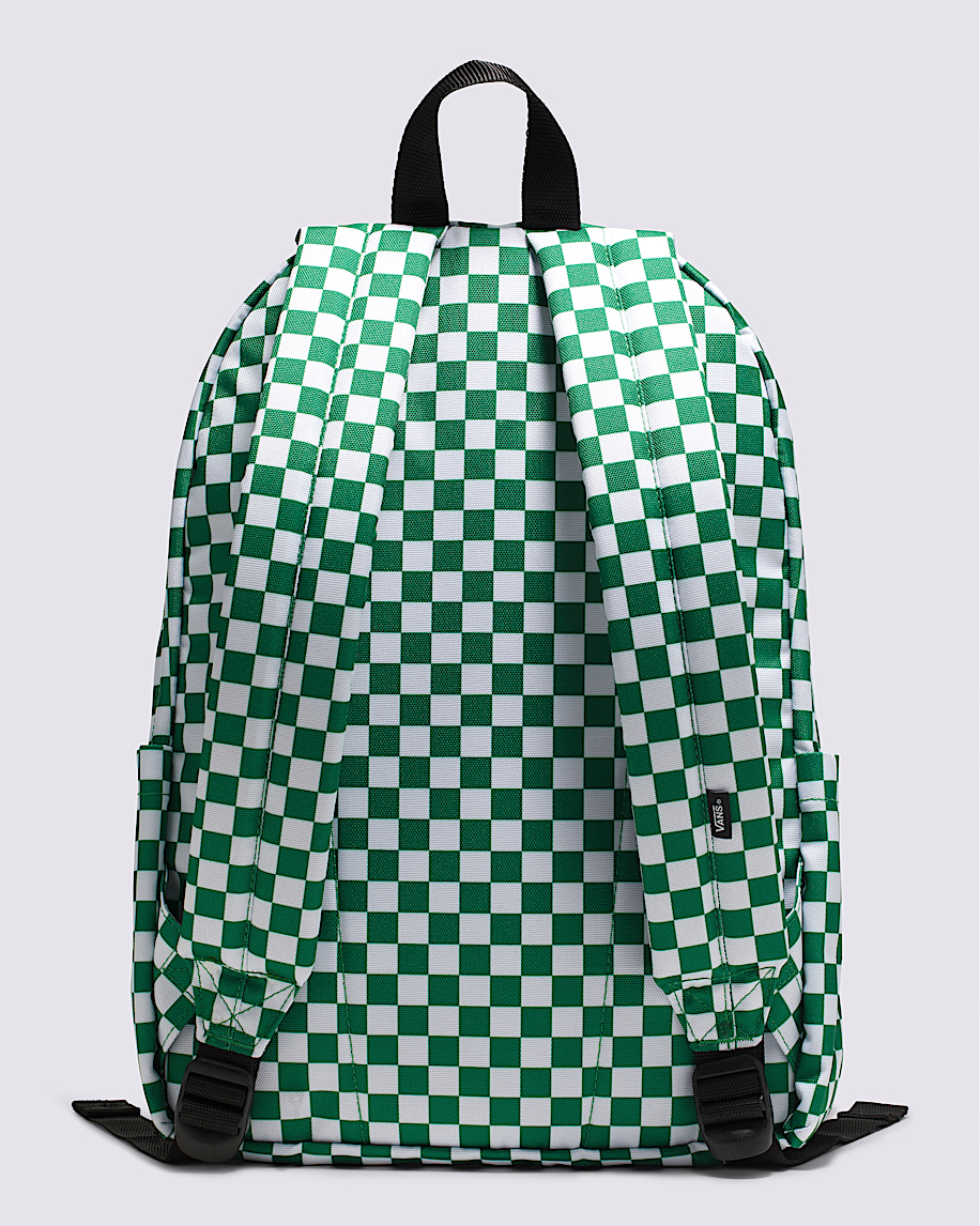 ★GRAILZ★ CHECKERED BACKPACK Kids Old Skool Grom Checkerboard Backpack in Verdant Green