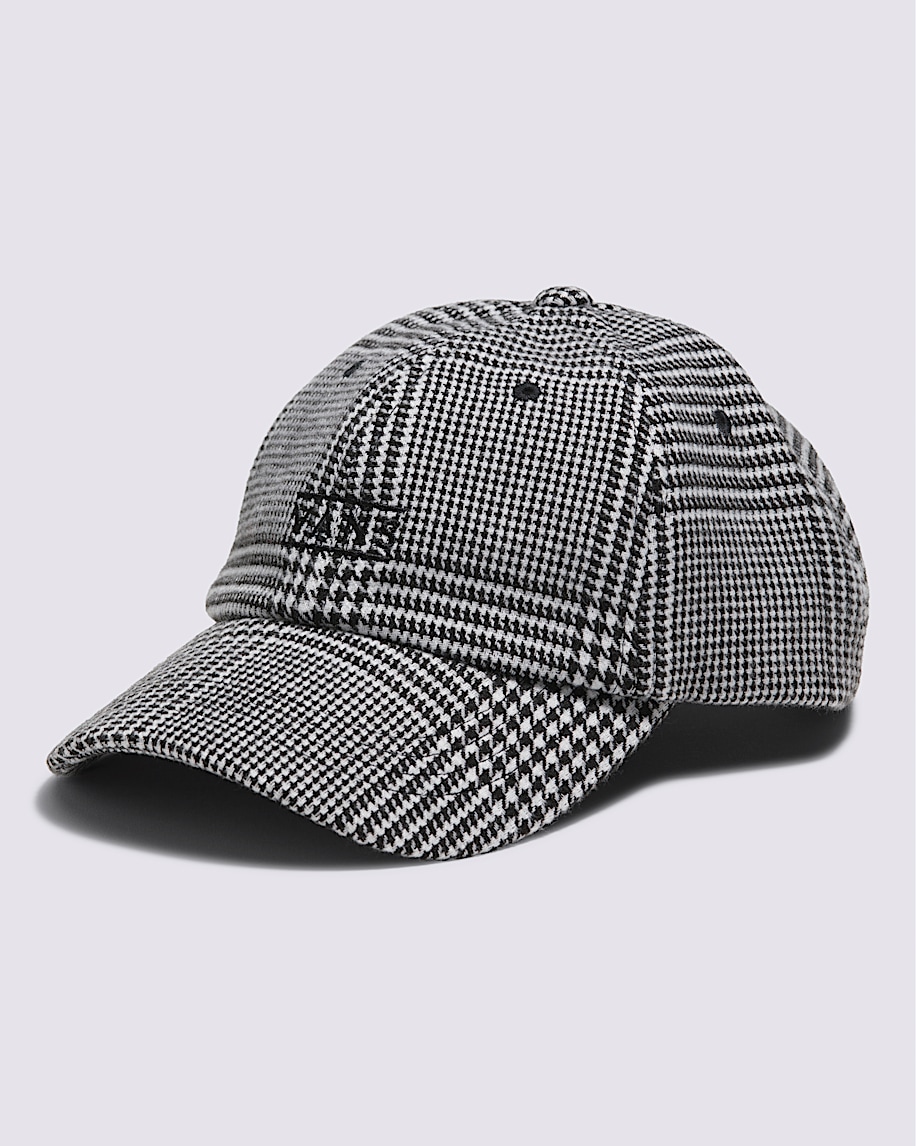 Half Box Curved Bill Jockey Hat in Black/White | Vans