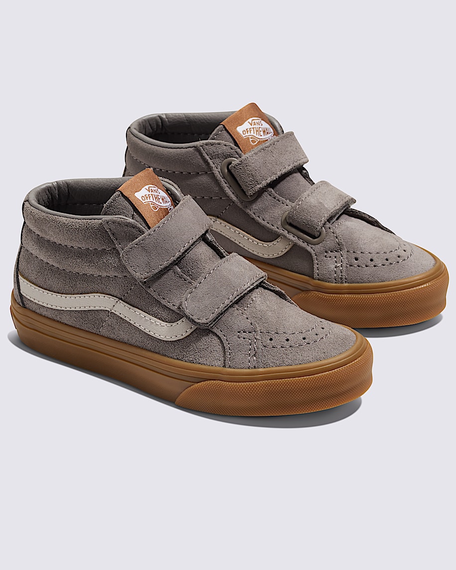 Little Kids Sk8-Mid Reissue V Gum Shoe in Grey / Gum| Vans US