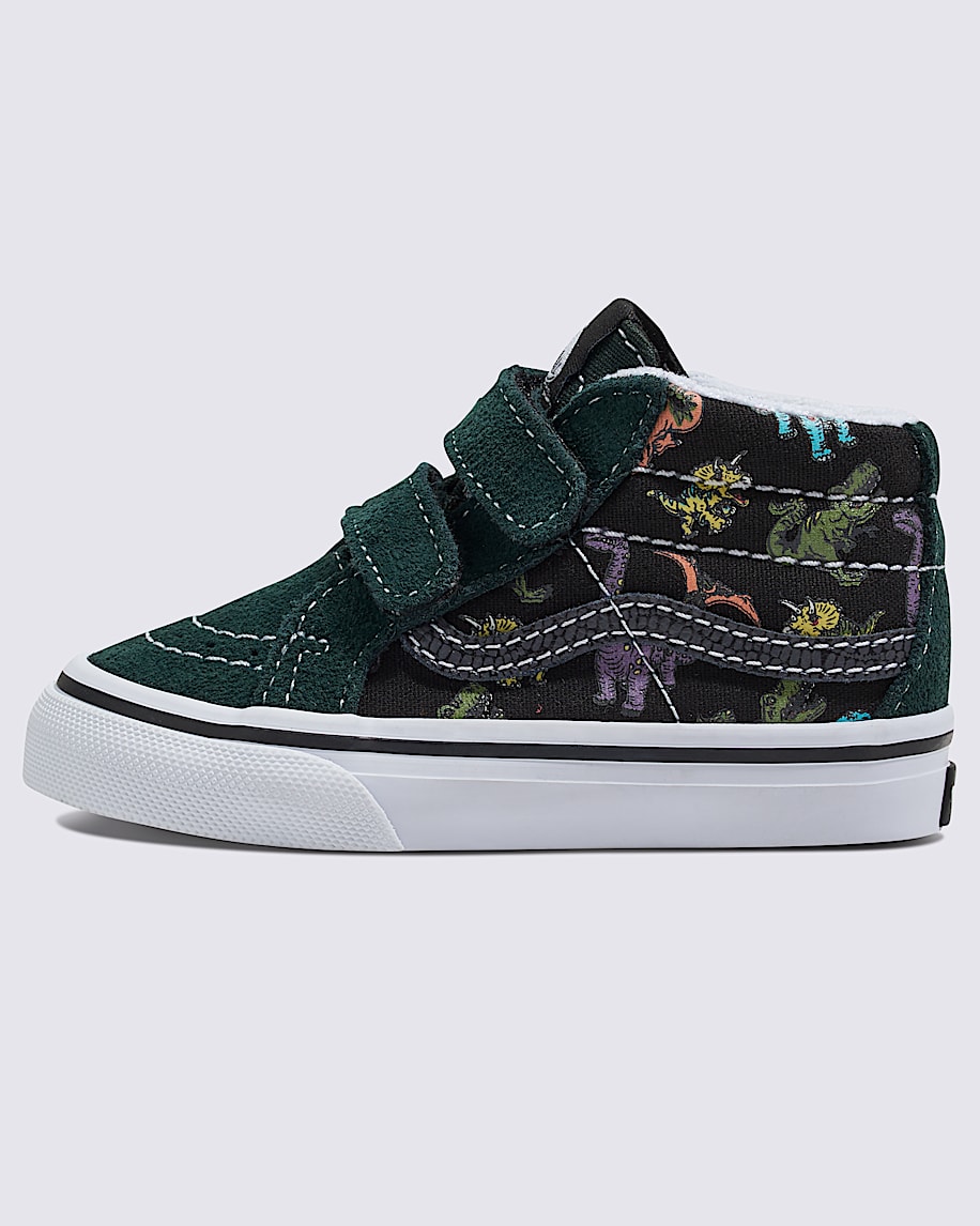 Toddler Sk8-Mid Reissue V Glow Shoe in Dino Multi/True White