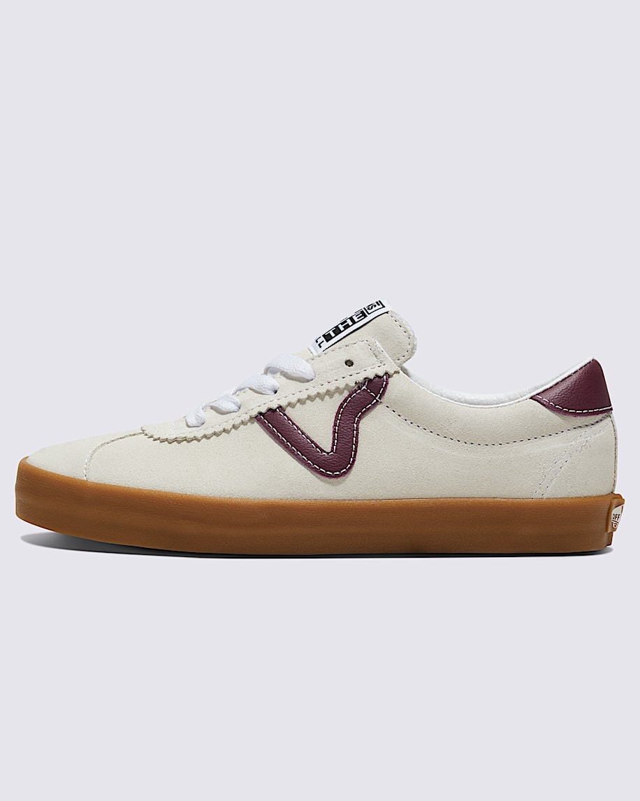 Sport Low Suede Shoe in Marshmallow White / Port Royale