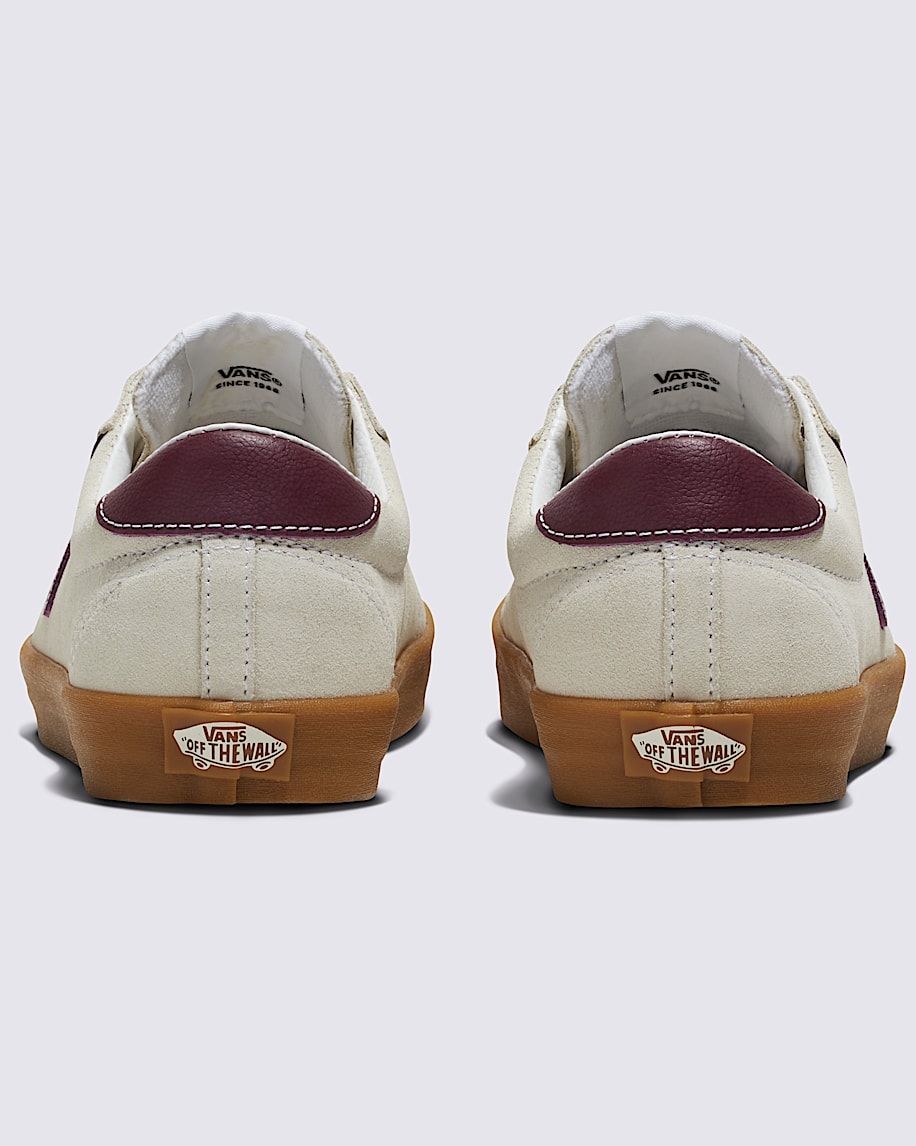 Sport Low Suede Shoe in Marshmallow White / Port Royale