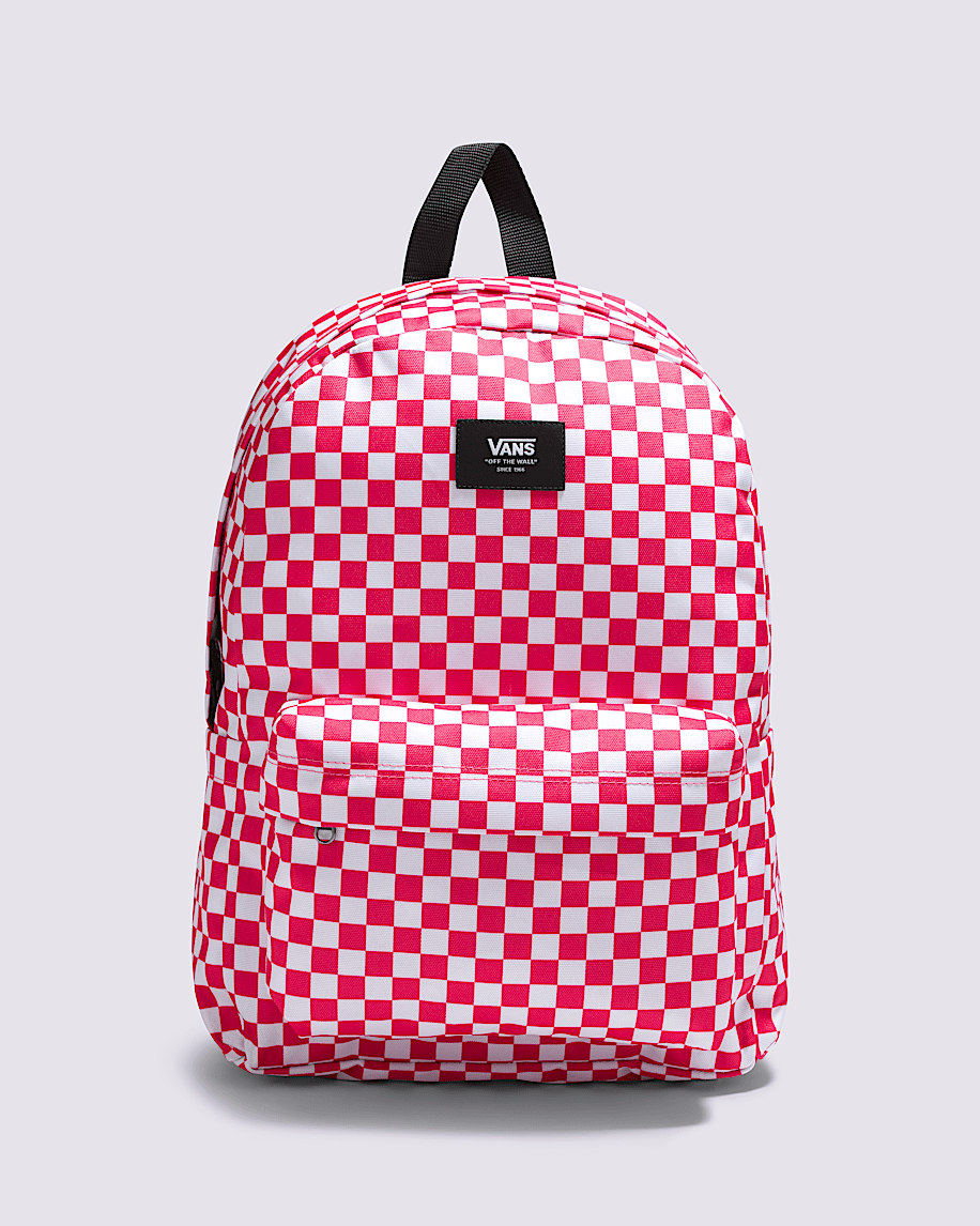 Kids Old Skool Grom Check Backpack in Honeysuckle Pink | Vans