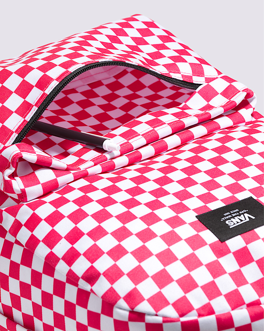 Kids Old Skool Grom Check Backpack in Honeysuckle Pink | Vans