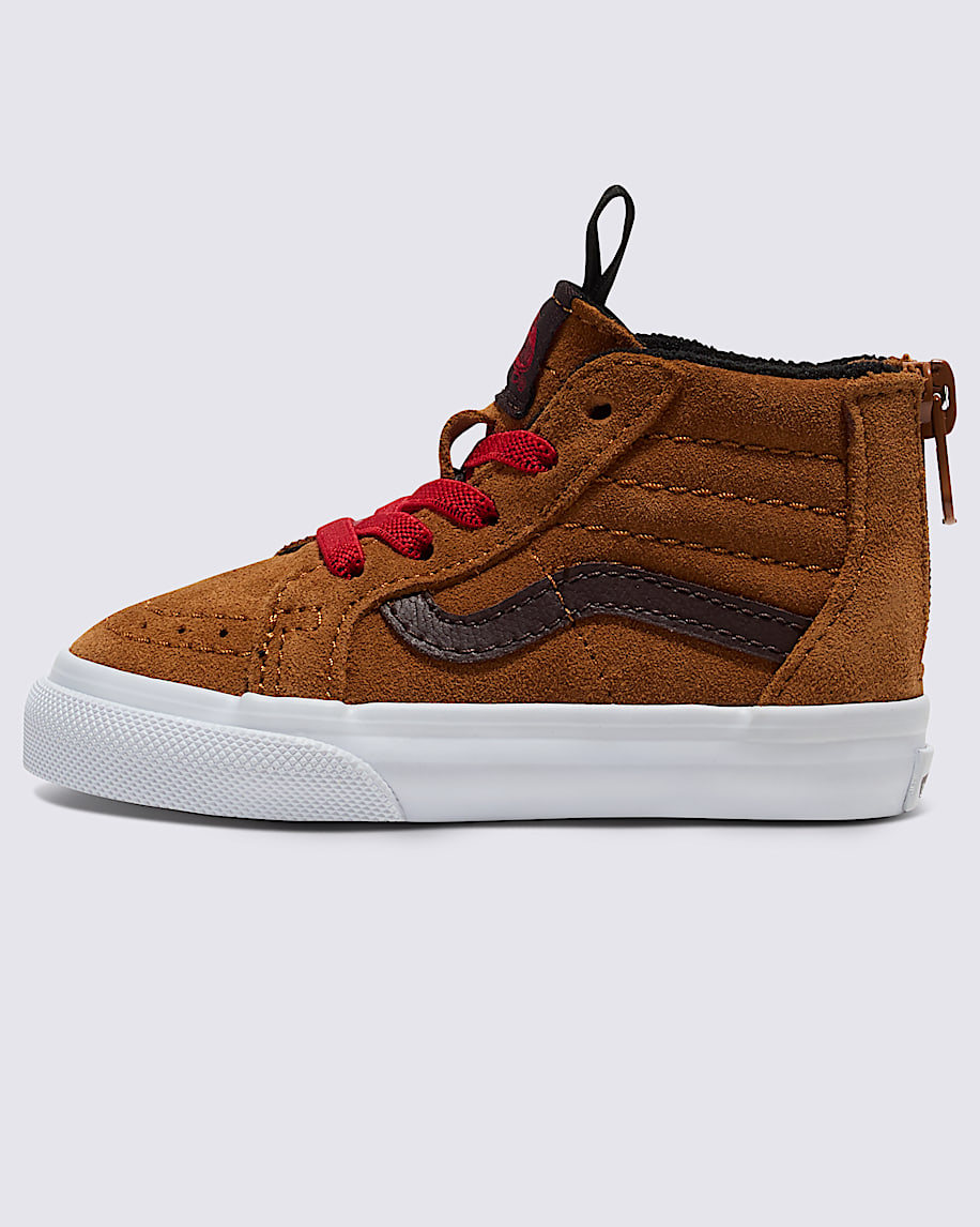 SK S3 Toddler Sk8-Hi Zip Shoe in Glazed Ginger Brown | Vans