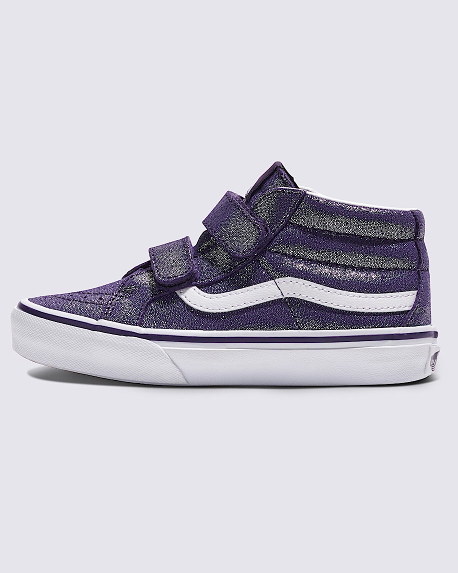 Little Kids Sk8-Mid Reissue V Shoe in Tinsel Suede Purple