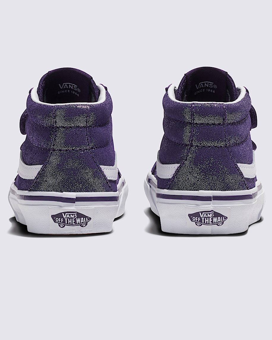 Little Kids Sk8-Mid Reissue V Shoe in Tinsel Suede Purple