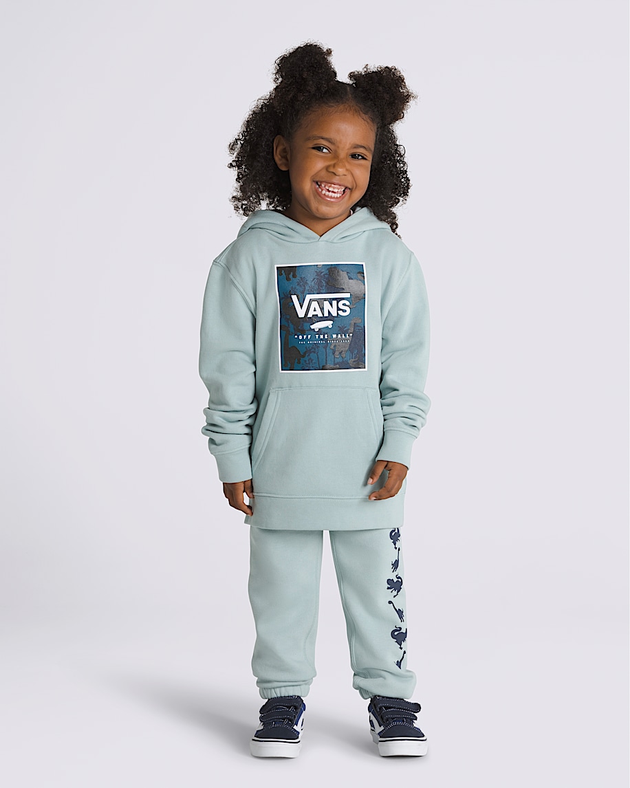 Little Kids Dino Pullover Hoodie in Mist Blue | Vans Little Kids Dino Pullover Hoodie in Mist Blue | Vans
