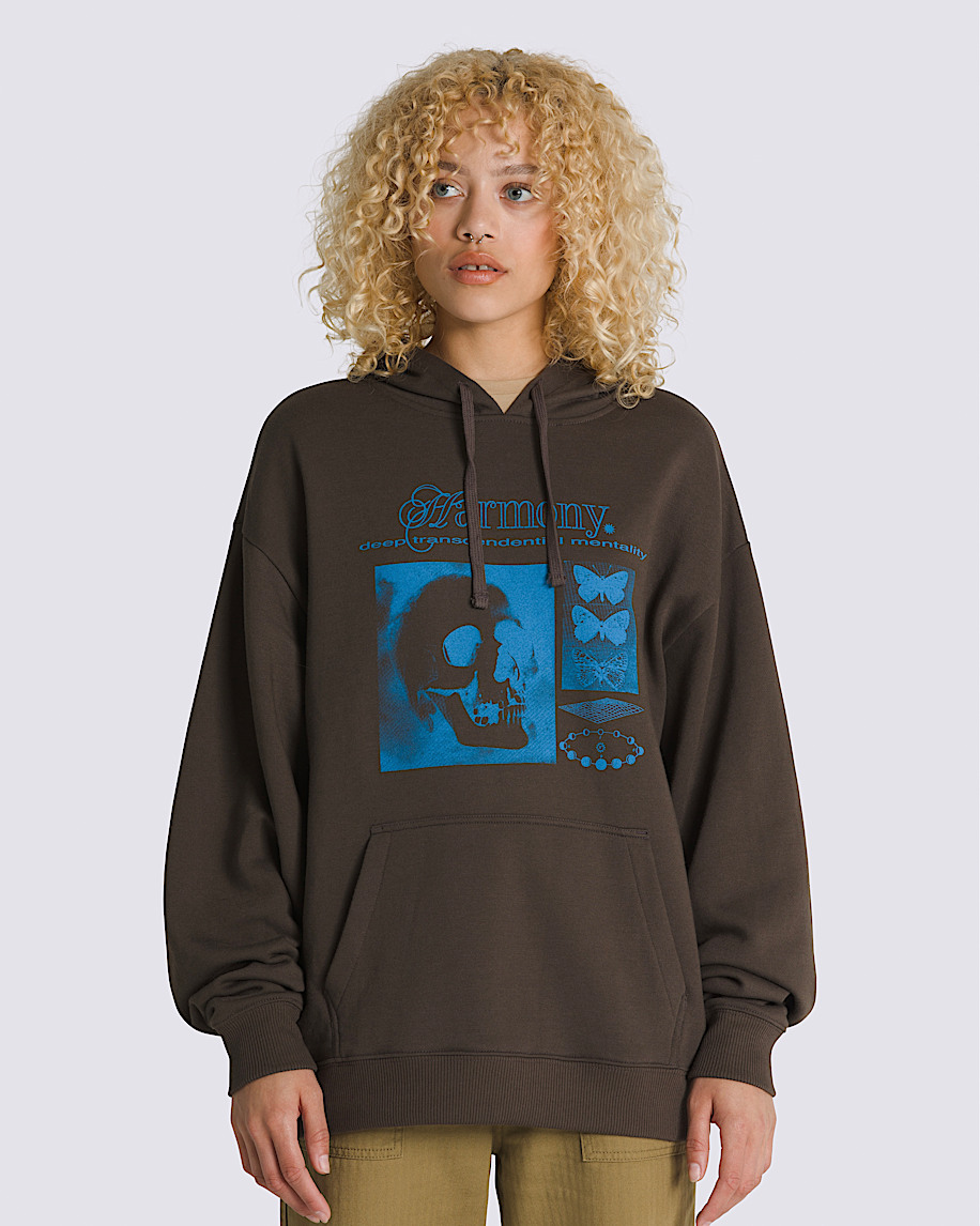 Harmonious Oversized Pullover Hoodie in Turkish Coffee Brown