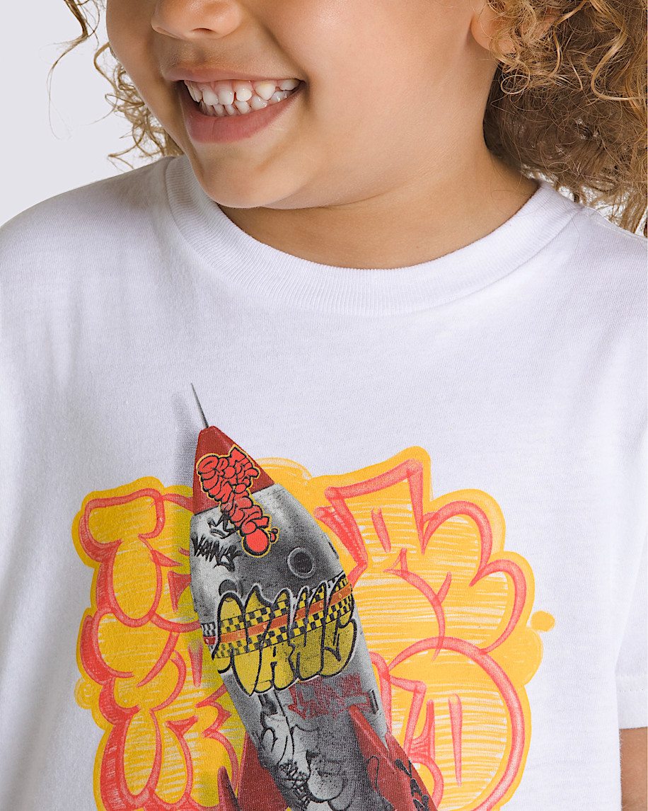 Little Kids Grafitti Rocket T-Shirt - 4