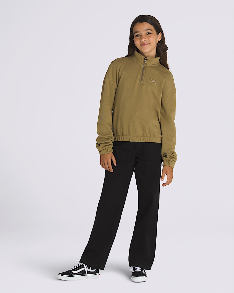 Kids Half Zip Mock Pullover
