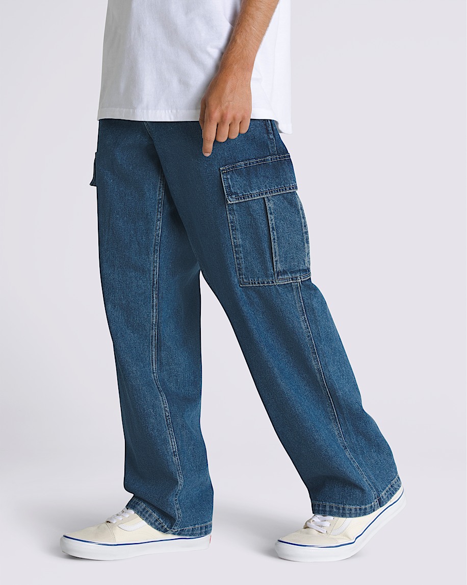 Service Cargo Loose Denim Pants - 5