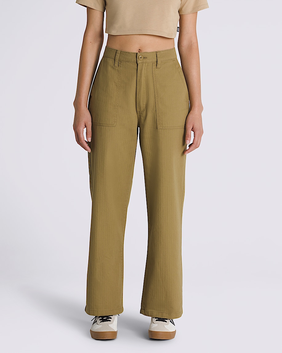 【限定セール！】 Carpenter Relaxed Union Pants Vans | Brown Olive Gothic in パンツ
