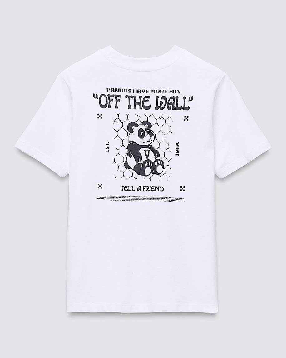 Kids V Panda T-Shirt in White | Vans
