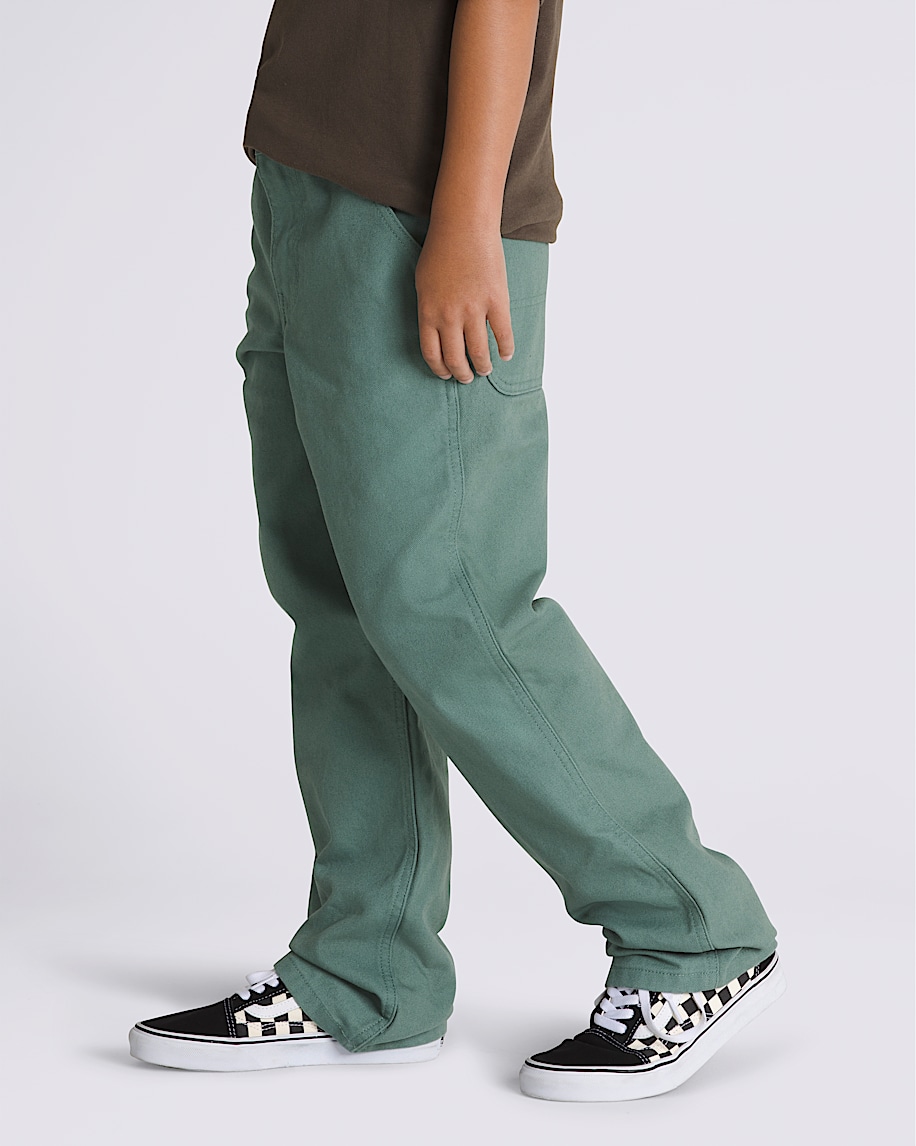 Kids Drill Chore Carpenter Pants in Dark Forest Green | Vans