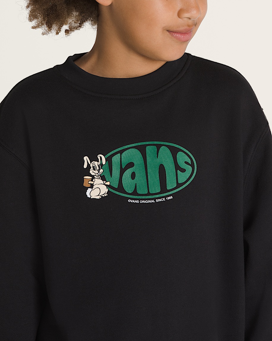【VANS】 x Bolin Crew Neck Sweatshirt ★ Vans Varsity Loose Crewneck | Heavyweight French Terry Crew