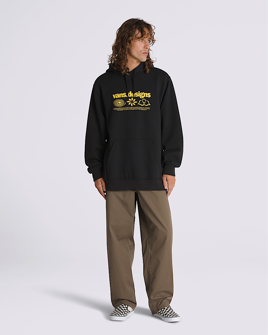 Researcher Loose Fleece Pullover Hoodie en Black | Vans CA