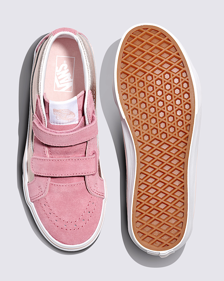 Big Kids Sk8-Mid V Shoe in Metallic Pink | Vans