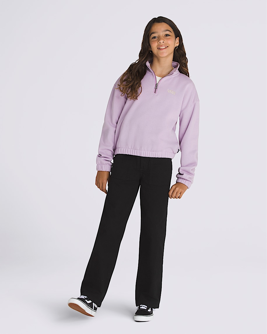 Kids Half Zip Mock Pullover - 4