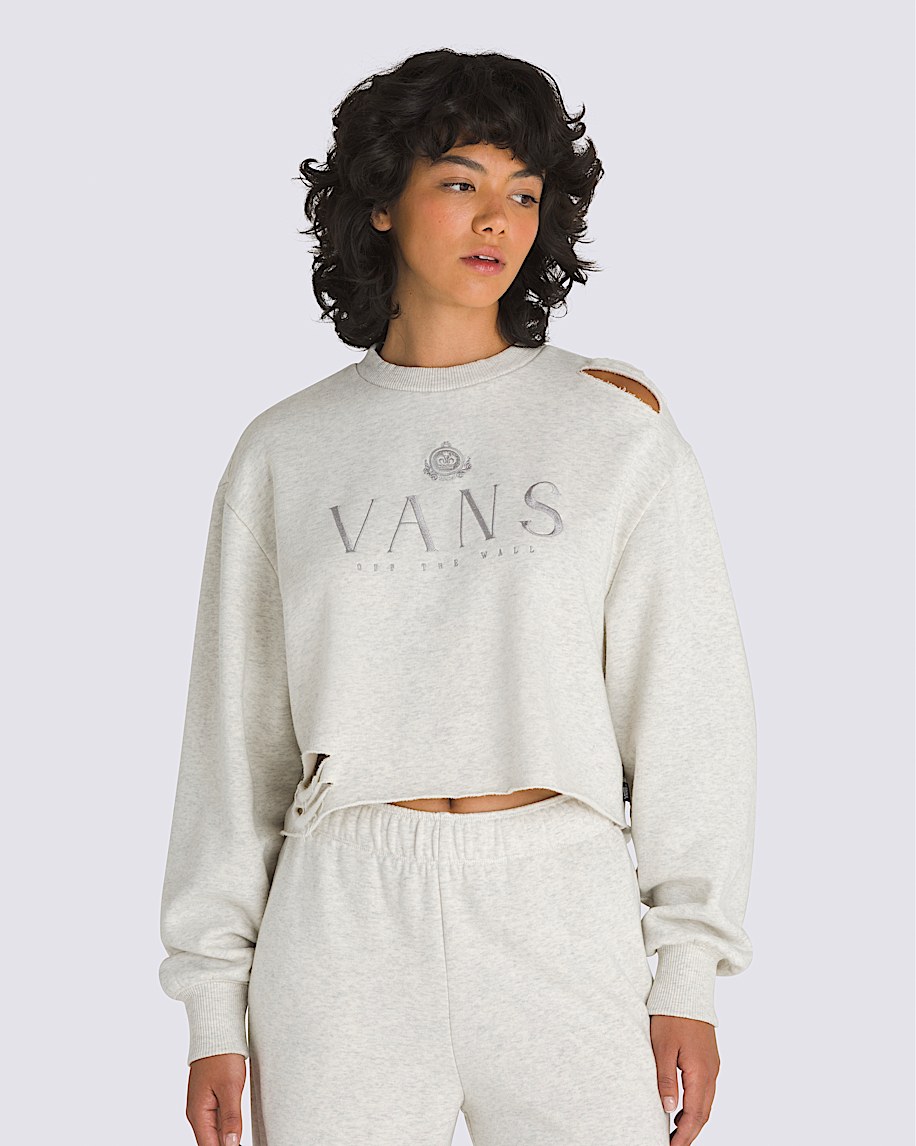 Distressed Logo Crew Sweatshirt - 2