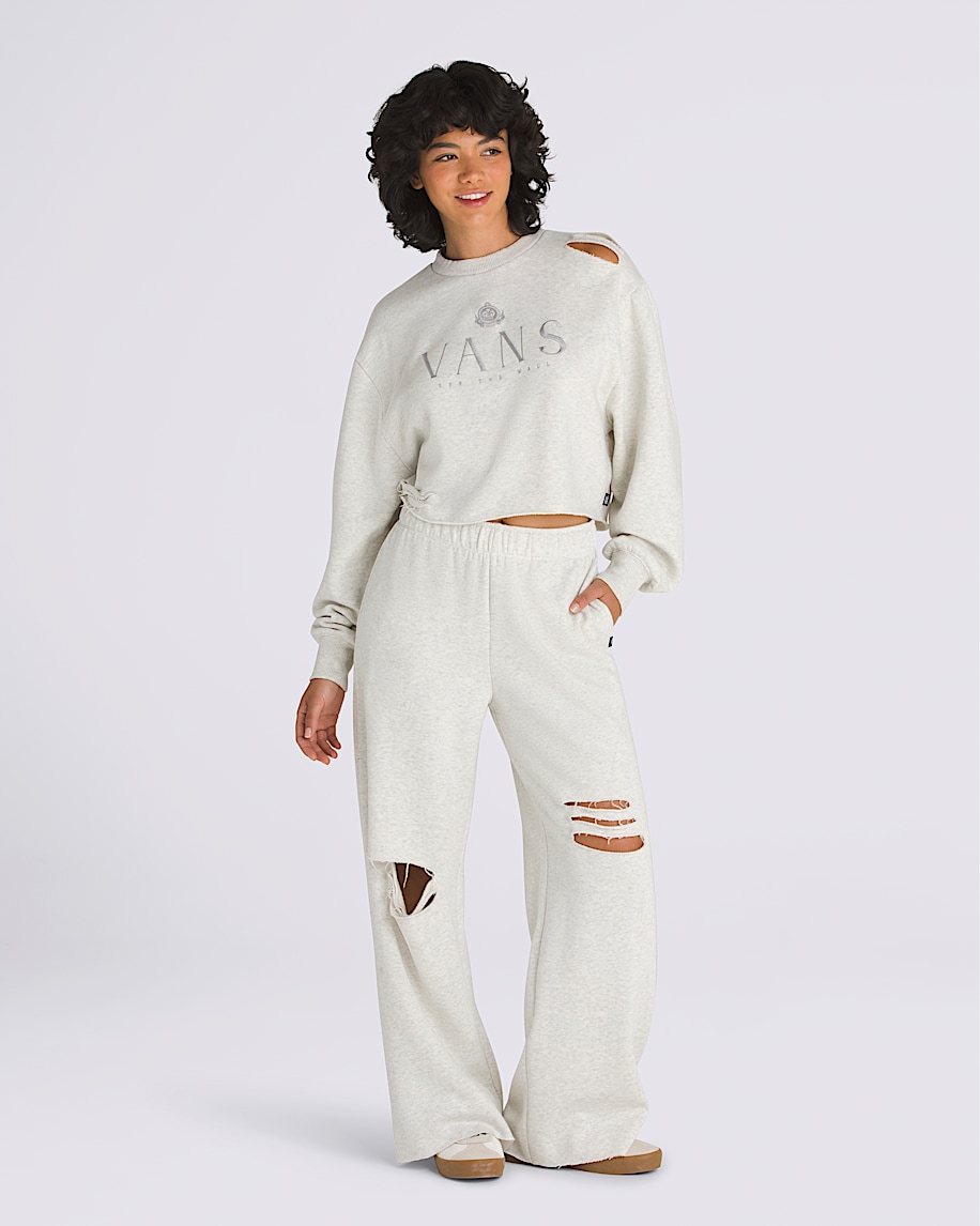 Distressed Logo Crew Sweatshirt - 5