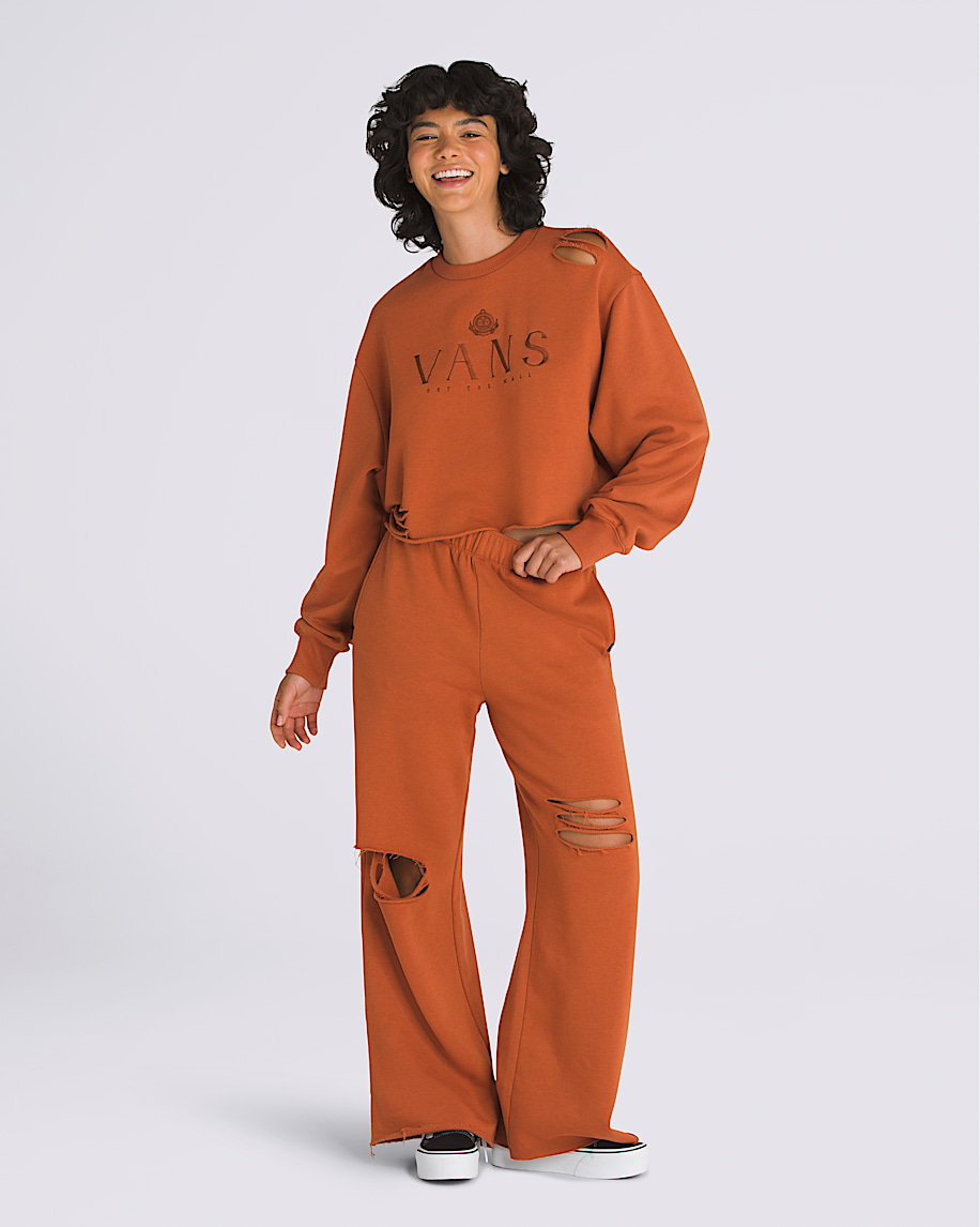 Distressed Logo Crew Sweatshirt - 4