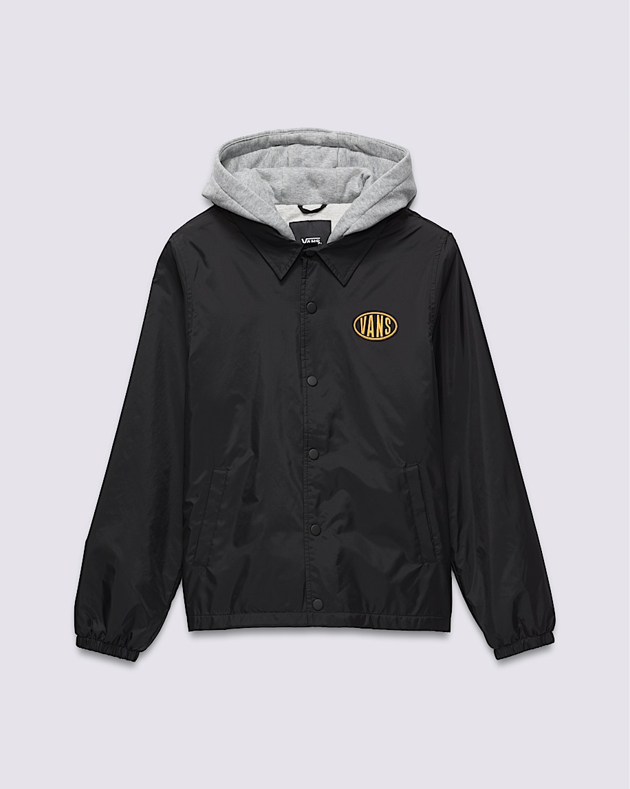 Kids Riley Coaches Jacket in Black | Vans