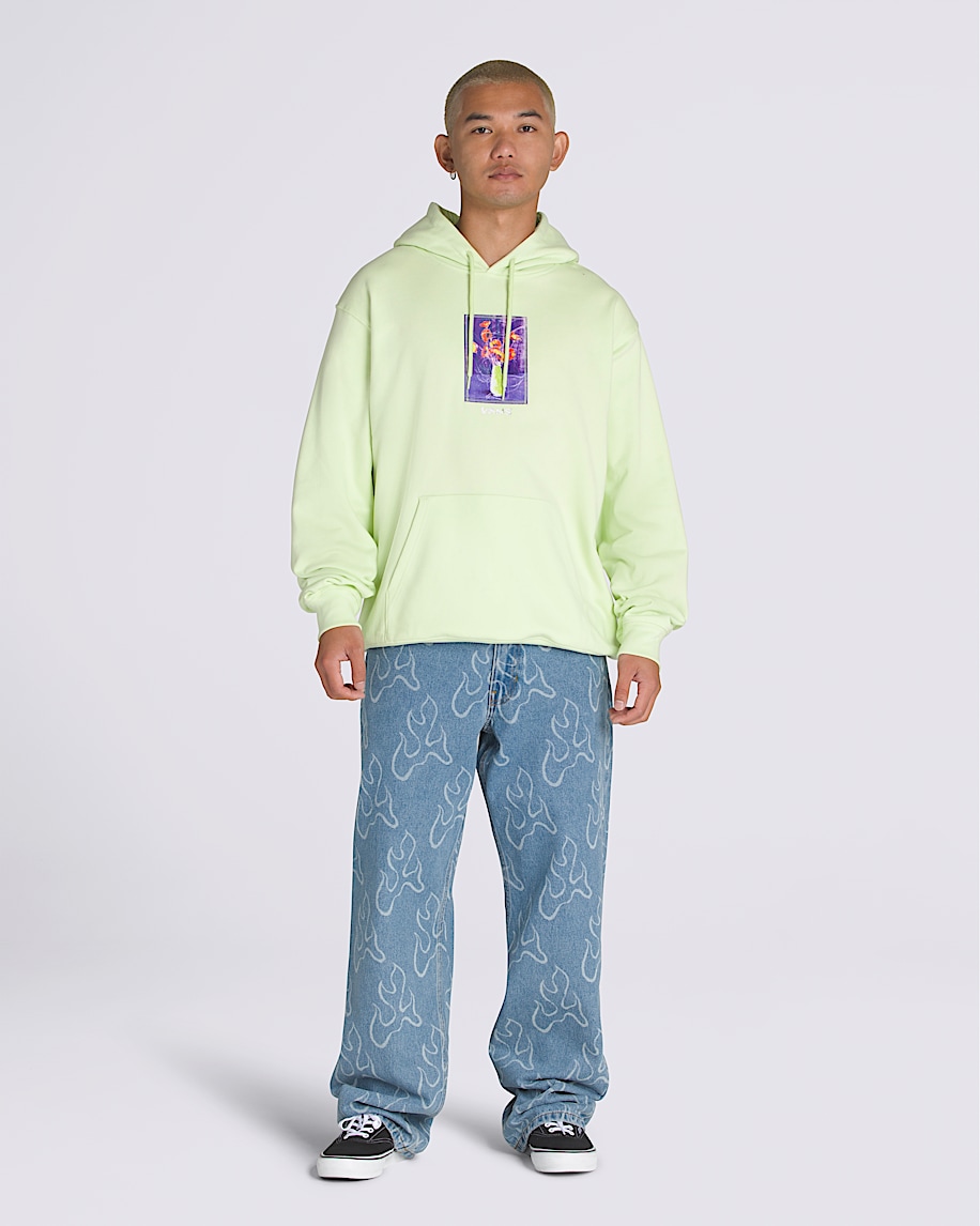 Floral Decor Pullover Hoodie - 4