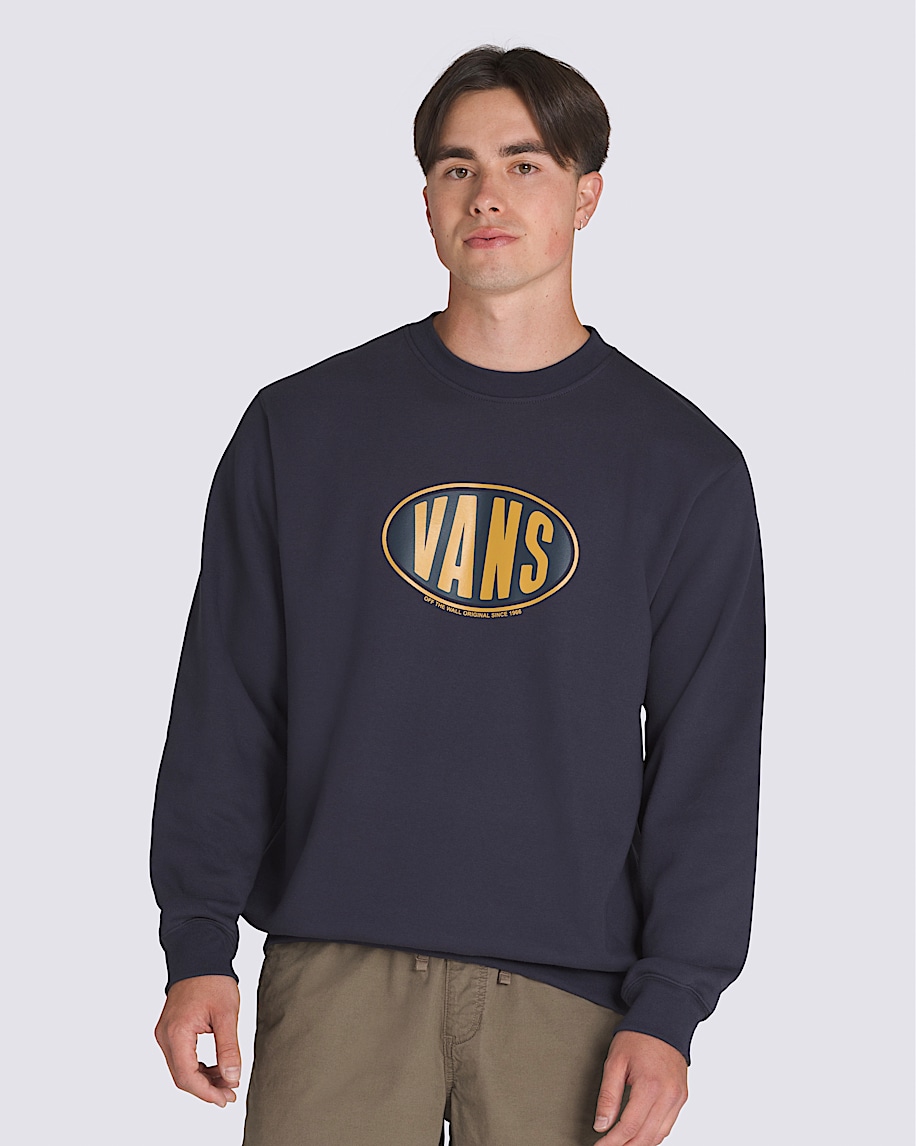 Spray On Loose Crew Sweatshirt in Parisian Night Blue | Vans