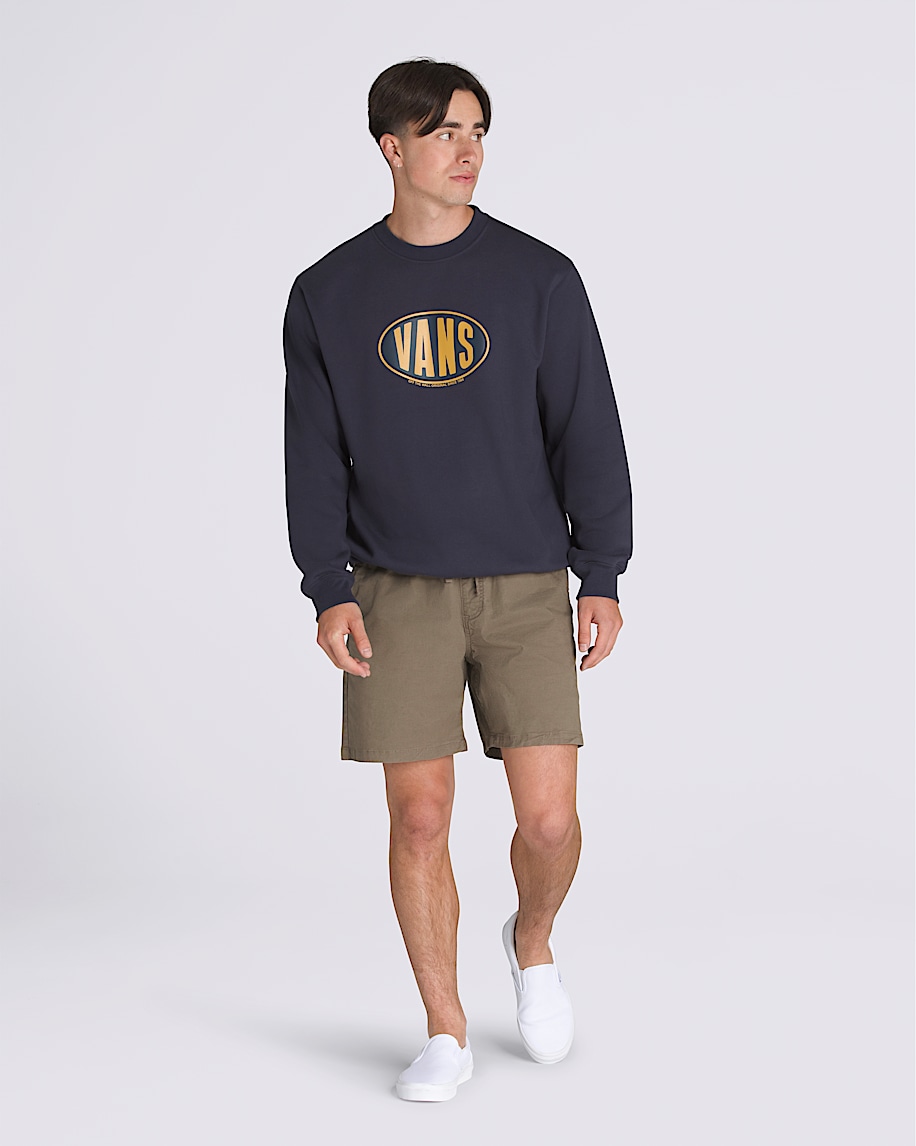 Spray On Loose Crew Sweatshirt in Parisian Night Blue | Vans Spray On Loose Crew Sweatshirt in Parisian Night Blue | Vans