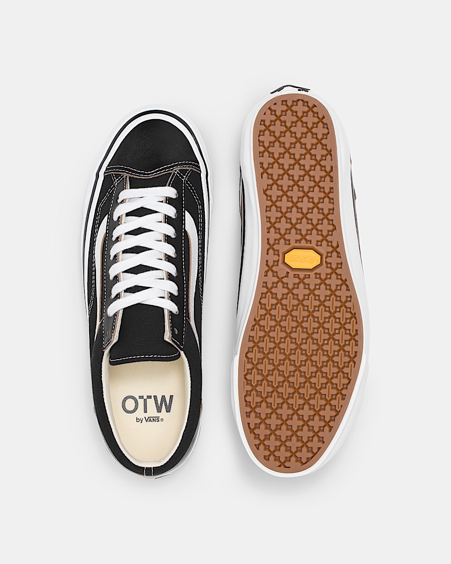 VANS★OTW AUTHENTIC 44 VIBRAM★LEATHER CHECK BLACK/WHITE Vans OTW Authentic 44 Vibram (Leather Check Black/White