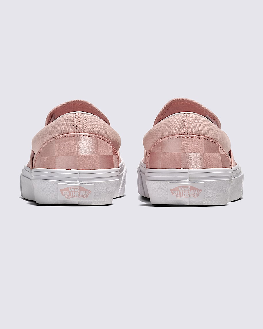 Classic Slip-On Checkerboard Satin Shoe - 4