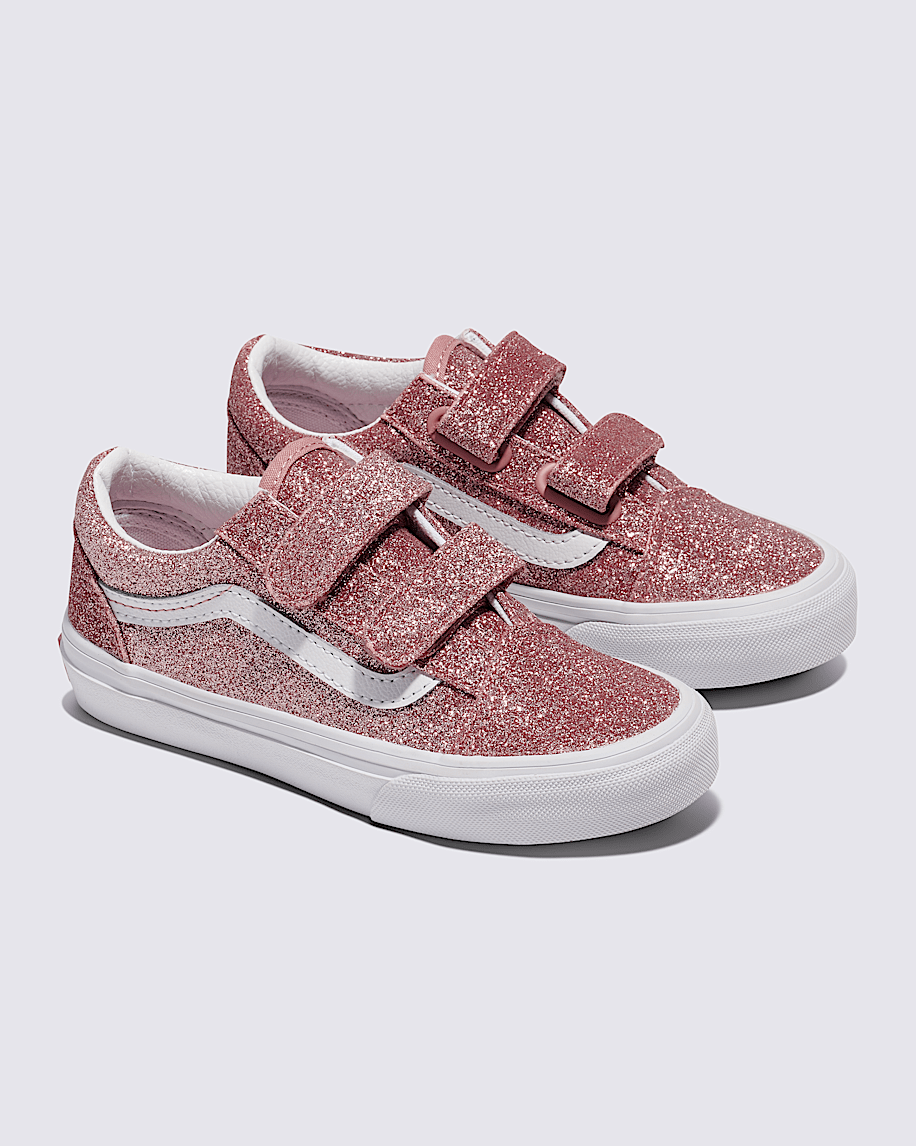 Little Kids Old Skool V Glitter Shoe - 2