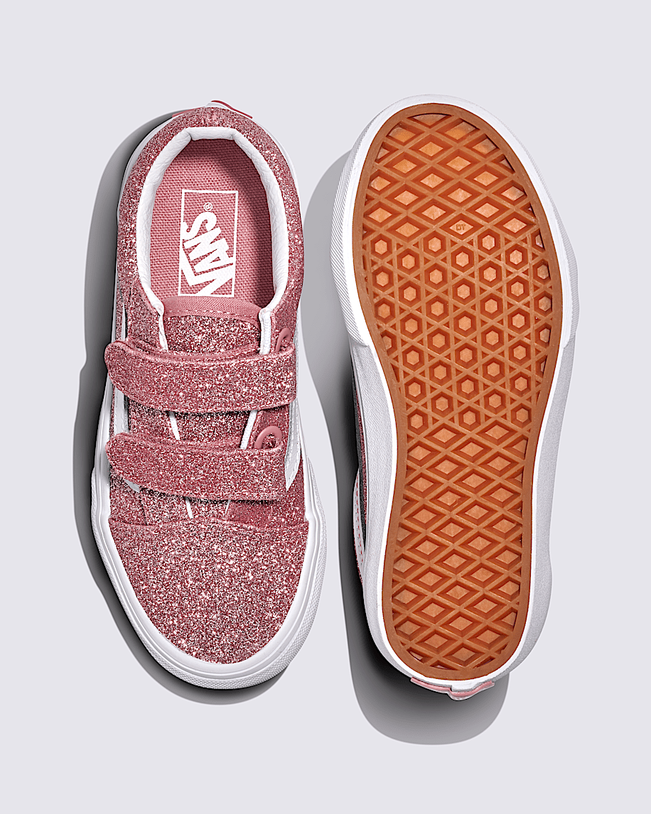 Little Kids Old Skool V Glitter Shoe - 3