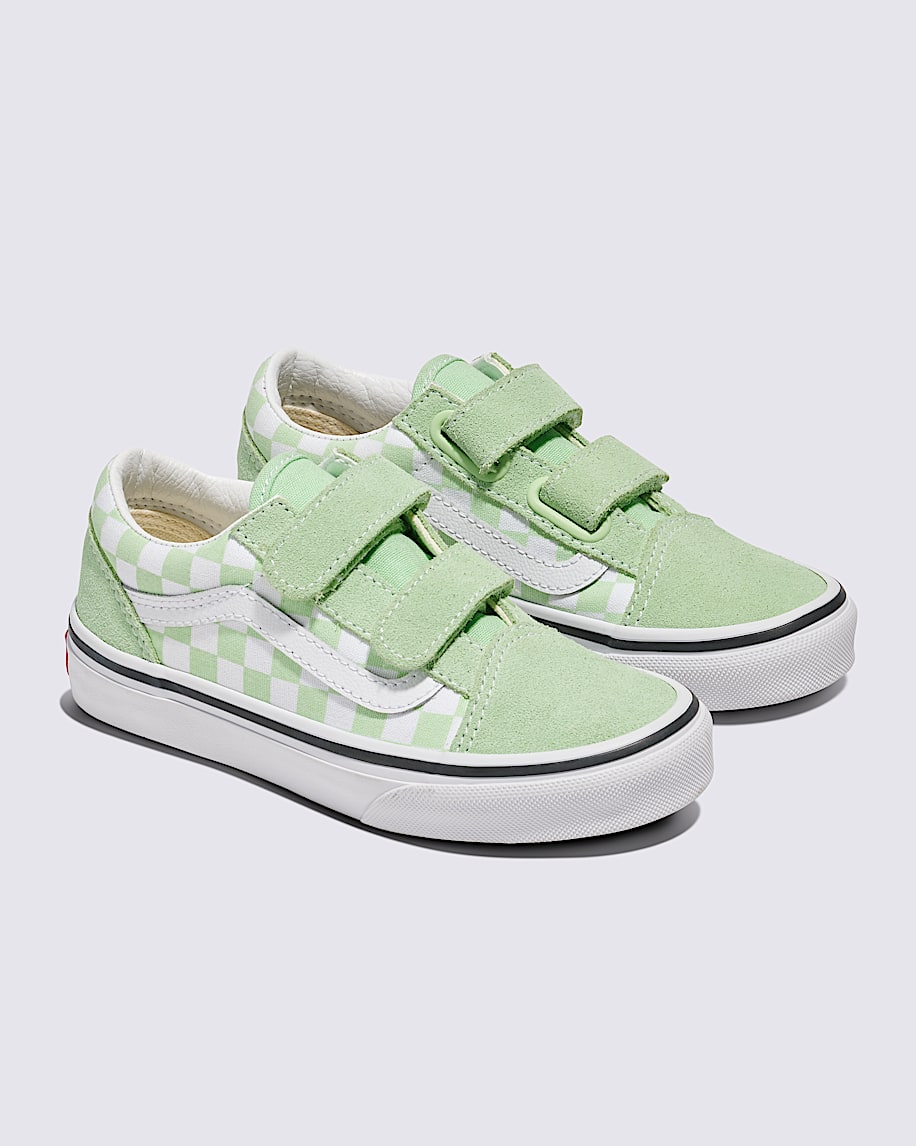 Big Kids Old Skool V Checkerboard Shoe in Pistachio Green Big Kids Old Skool V Checkerboard Shoe in Pistachio Green