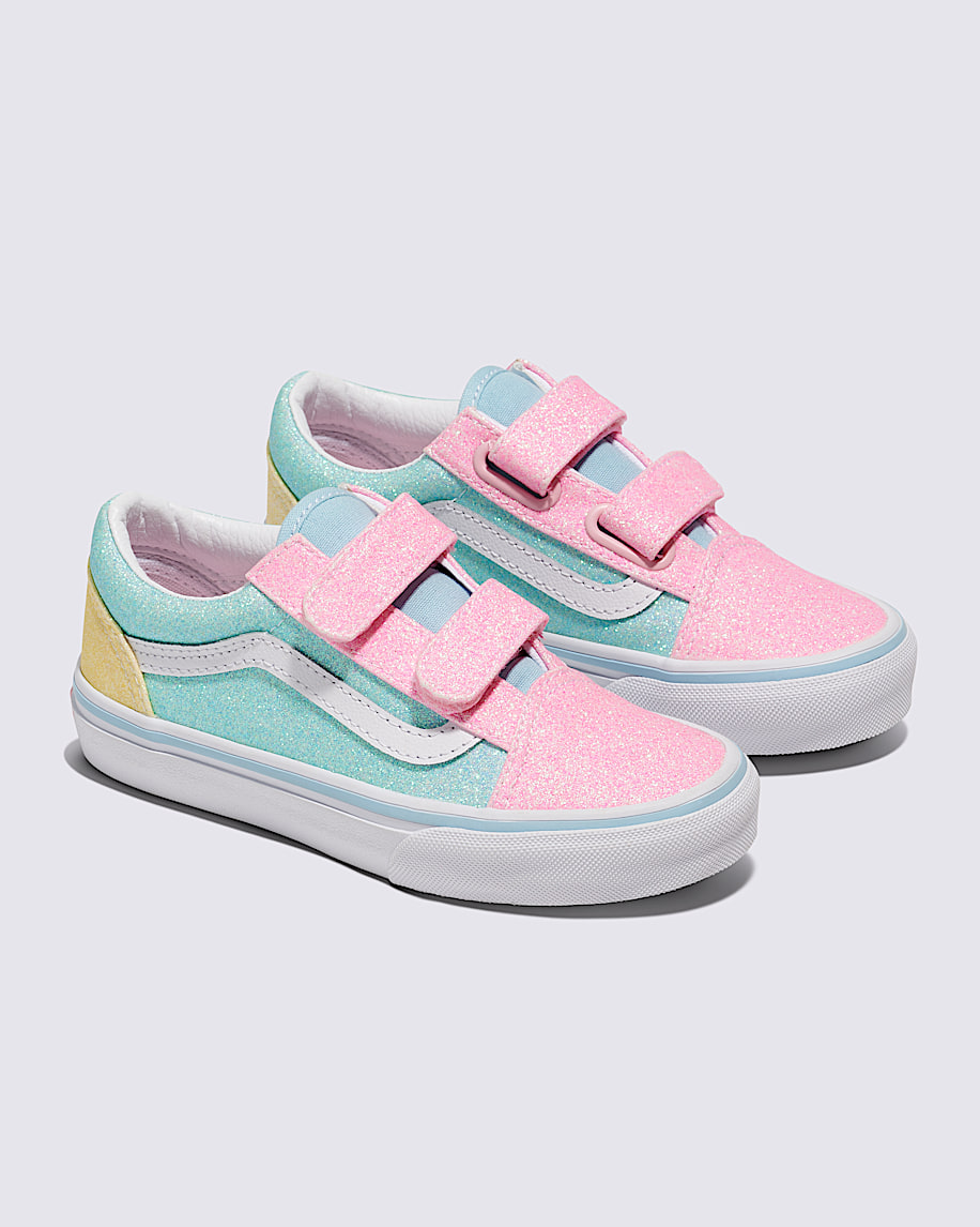 Little Kids Old Skool V Glitter Shoe - 2