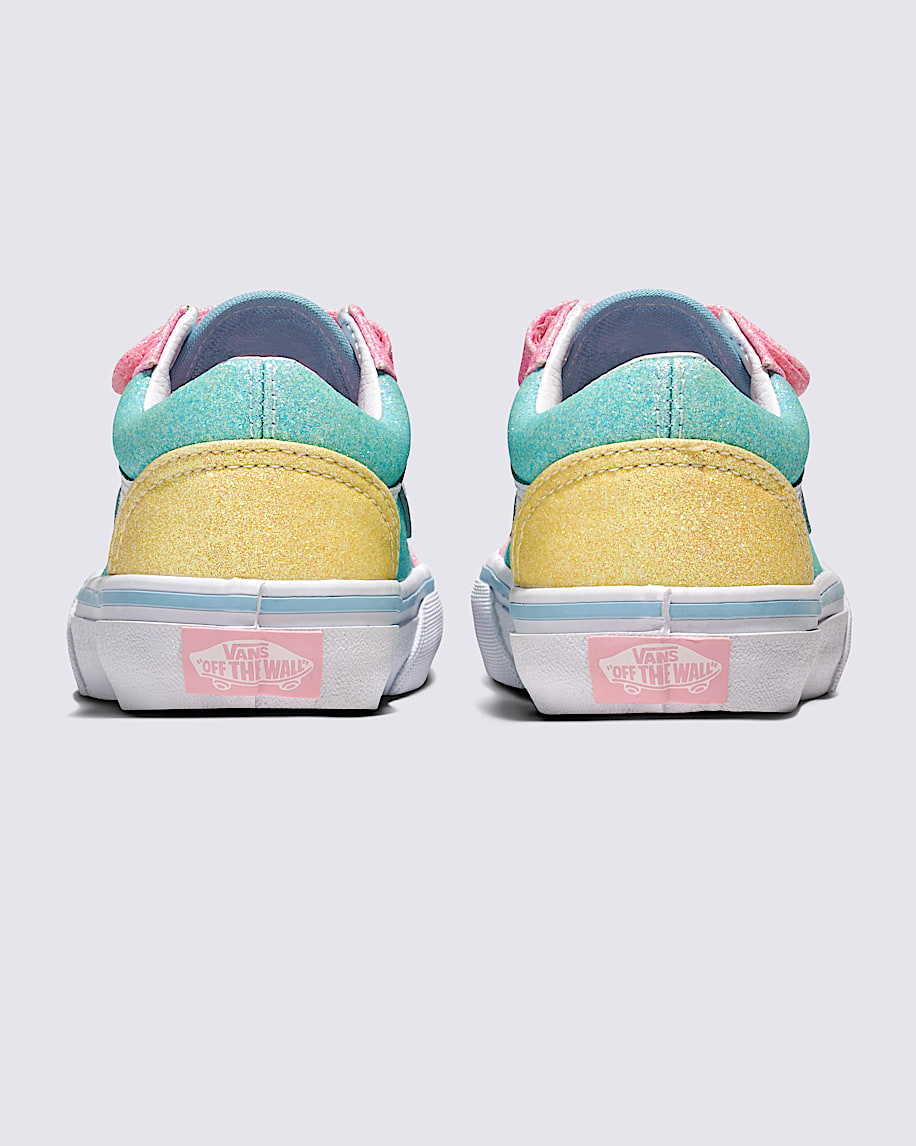 Little Kids Old Skool V Glitter Shoe - 4
