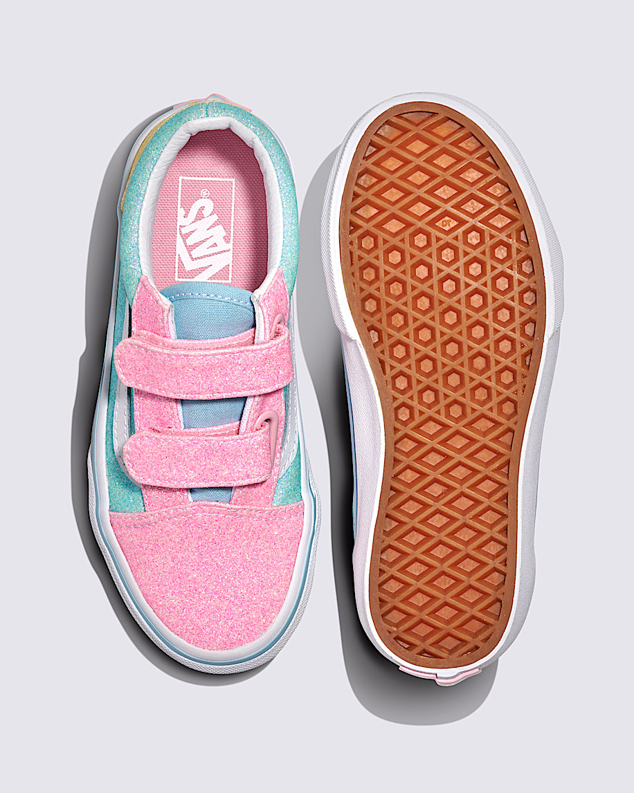 Little Kids Old Skool V Glitter Shoe - 3